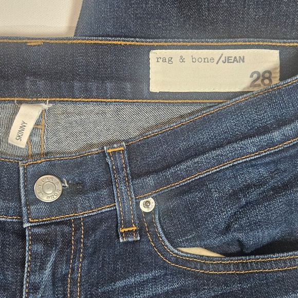 rag & bone JEAN Jeans Womens 28 Dark Wash Kensington Skinny Made USA W1502K353N - Picture 4 of 8